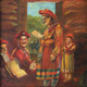 Peshwa's subordinates (ART_6267_47678) - Handpainted Art Painting - 16in X 16in