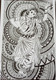 A Kathak dancer beautifully designed between zentangle art (ART_7448_48129) - Handpainted Art Painting - 12in X 17in