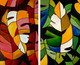 COLORFUL LEAVES (ART_7364_47973) - Handpainted Art Painting - 28in X 22in