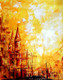 YELLOW CITY (ART_7364_47971) - Handpainted Art Painting - 22in X 28in