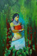 Padosin (Neighbour) (ART_7478_48347) - Handpainted Art Painting - 22in X 30in