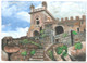 Golkonda Fort (ART_7463_48214) - Handpainted Art Painting - 12in X 9in