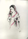 Indian lady  54 (ART_6373_48294) - Handpainted Art Painting - 22in X 30in