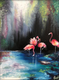 Flamingo (ART_7387_47307) - Handpainted Art Painting - 18in X 24in