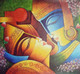 Radha krishna (ART_2226_48574) - Handpainted Art Painting - 36in X 30in