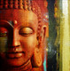 buddha, smiling buddha, brown colored buddha, buddha face, gautam buddha, gautam