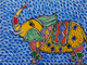 Madhubani Mithila Painting Elephant (ART_4844_48779) - Handpainted Art Painting - 7in X 5in