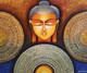 BUDDHA - PEACE BEGINS WITH ACCEPTANCE (ART_3702_48672) - Handpainted Art Painting - 36in X 30in