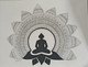Shadow Buddha Mandala (ART_7537_48973) - Handpainted Art Painting - 14in X 11in