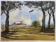 Picnic At Spring Break (ART_7558_49217) - Handpainted Art Painting - 20in X 16in