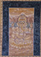 Indian traditional ganesh handmade painting sepia natural color (ART_7555_49150) - Handpainted Art Painting - 29in X 40in