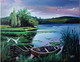 VIEW BY THE LAKE ACRYLIC PAINTING ORIGINAL SIGNED ARTWORK (ART_7549_49130) - Handpainted Art Painting - 35in X 24in