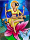 Saraswati - Binapani (ART_7390_49320) - Handpainted Art Painting - 12in X 18in