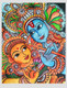 Krisha radha mural painting (ART_7481_49710) - Handpainted Art Painting - 10in X 12in