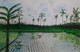 Rice Paddy field (ART_7573_49536) - Handpainted Art Painting - 22in X 14in