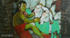 Krishna (ART_6778_49332) - Handpainted Art Painting - 40in X 23in