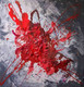 A Pool of Blood on the Pavement CanvasResinLiquid Acrylic by Contemporary Art (ART_7308_50423) - Handpainted Art Painting - 39in X 39in