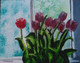 Flowers. (ART_7088_50279) - Handpainted Art Painting - 18in X 14in