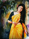 Indian Beauty (ART_7604_50146) - Handpainted Art Painting - 14in X 19in