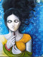 Radha (ART_7604_49914) - Handpainted Art Painting - 14in X 20in