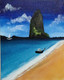 Peace in a Beach (ART_7606_49887) - Handpainted Art Painting - 8in X 10in