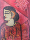 A Girl (ART_5103_50729) - Handpainted Art Painting - 12in X 18in
