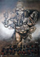 SHREE GANESH (ART_7610_50648) - Handpainted Art Painting - 30in X 42in