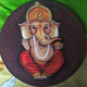 Ganapathi painting (ART_7481_51021) - Handpainted Art Painting - 12in X 12in