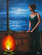 Lady figure (ART_7677_50982) - Handpainted Art Painting - 15in X 18in