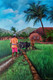 Farmer returns his village (ART_7677_50864) - Handpainted Art Painting - 21in X 31in