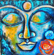 The enlightened one - Lord Buddha (ART_7580_50746) - Handpainted Art Painting - 24in X 24in