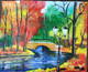 Nature Park (ART_7674_50757) - Handpainted Art Painting - 16in X 12in