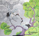 Krauncha Pakshi  Cranes in Love (ART_7640_50399) - Handpainted Art Painting - 36in X 36in