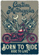Born To Ride (PRT_1846) - Canvas Art Print - 28in X 40in