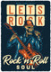 Rock And Roll Skeleton (PRT_1851) - Canvas Art Print - 28in X 40in