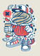 Cupcake (PRT_2047) - Canvas Art Print - 21in X 29in