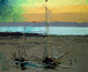 abstract landscape,ladnscape, boat, boat abstract