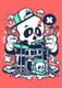 Skull Drummer (PRT_2240) - Canvas Art Print - 21in X 29in