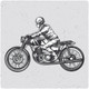 Motorcycle (PRT_2757) - Canvas Art Print - 28in X 28in