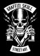 Graffiti Skull (PRT_2952) - Canvas Art Print - 21in X 29in