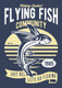 Flying Fish (PRT_3463) - Canvas Art Print - 21in X 29in