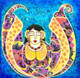 Fearless flying (ART_5103_51401) - Handpainted Art Painting - 24in X 24in