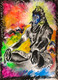 Lord Shiva - The Adiyogi (3) (ART_3251_51282) - Handpainted Art Painting - 36in X 48in