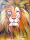 Lion (ART_7613_51233) - Handpainted Art Painting - 16in X 22in
