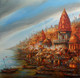 Varanasi (ART_7456_51599) - Handpainted Art Painting - 30in X 30in