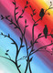 Black birds (ART_7676_51584) - Handpainted Art Painting - 10in X 12in