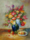 Colorful Flower Vase,Flower Bouqute,Fruit Plate,Blue Vase