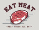 Eat Meat (PRT_4034) - Canvas Art Print - 22in X 17in