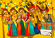 Chattisgarhi Traditional Folk Dancers (ART_5103_51857) - Handpainted Art Painting - 55 in X 38in