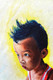 The spiky hair boy (ART_7718_51813) - Handpainted Art Painting - 11in X 15in